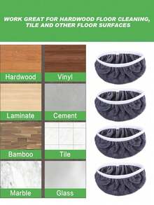 1/2/4pcs Reusable Mop Pads, Dry & Wet Dual-Use Flat Mop Covers, Washable Mop Pads, Suitable For Hardwood Floor Cleaning: Durable, Highly Absorbent, Suitable For Dry & Wet Cleaning, Fit Most Flat Mops, Mop Head Not Included | Suitable For Various Surfaces | Highly Absorbent Material - Multicolor - View 4