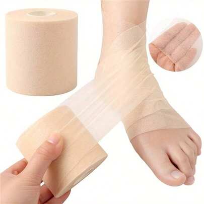 7cm*10m Self-Adhesive Elastic Foam Tape, Multi-Purpose, Suitable For Elbow And Knee Supports, Sports Foam Tape