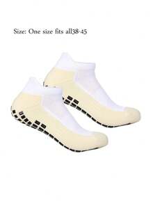 Unisex Non-Slip Breathable Short Socks, Ideal For Football, Running, Yoga, Hiking & Outdoor Activities - 白色的 - 查看 13