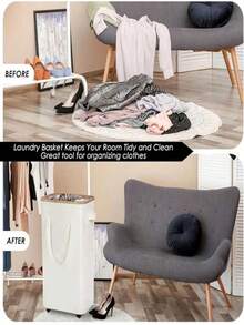 Giỏ đựng quần áo chống thấm nước có bánh xe và nắp đậy - Giỏ đựng quần áo dung tích lớn, phù hợp cho phòng tắm, phòng ngủ, phòng giặt, tiết kiệm không gian lưu trữ cho nhà và căn hộ. - Nhiều màu - Xem 3