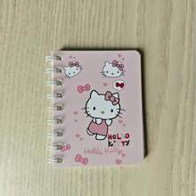 SANRIO Hello Kitty 4pcs A5/A7 Spiral Coil Notebook, Cute 50 Pages School Company Office Student Notebook, Cartoon Anime Stationery Notepad, Study Office Stationery Supplies - View 10