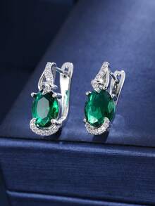 1 Pair Luxury Oval Stone Earrings, Minimalist Fashion Party & Daily Wear Jewelry Design - Earring - View 19