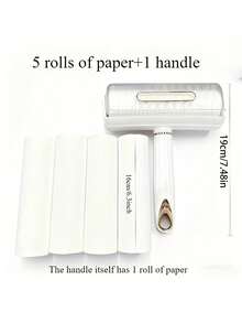 6pcs Reusable Pet Hair Remover Roller Brush Set, Suitable For Cats And Dogs, Removes Hair, Fuzz, Lint And Dust, Easy To Replace Sticky Paper, Essential Pet Grooming Tool - Multicolor - View 6