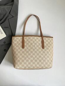 2026新款高档女士单肩包 - 日常现代风格，简约百搭，大容量带小袋 - 卡其色 - 查看 7