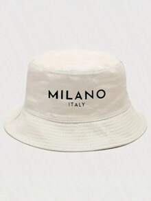 1pc Reversible Solid Color & Milan Floral Print Bucket Hat, Suitable For Men's Daily Wear, Outdoor Activities, Cycling, Unisex Design,Beach,Holiday - Multicolor - View 2