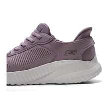 Skechers 2026 New Style Women's Casual Shoes BOBS SQUAD CHAOS Lace-Up Casual Sneakers Comfortable And Lightweight Everyday Casual Outdoor Travel Shoes 117497-LAV - Lavender - View 8
