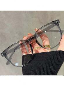 1/3pcs Black Flat Lens Glasses, Women Fashion Eyewear, Minimalist Design, Anti-Blue Light Glasses, Unisex Square Stylish Glasses, Durable And Thick, Suitable For Daily Commute, Valentine's Day Gift Or Friendship Exchange - Multicolor - View 15