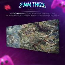 The Witcher 3: Wild Hunt Gaming Mouse Pad - Anti-Spill, Ultra-Smooth Gaming & Office Mouse Pad, Desk Accessory, Non-Slip Bottom And Stitched Edges, Keyboard Mouse Pad, Computer Desk Mat Suitable For Gaming And Office - View 2