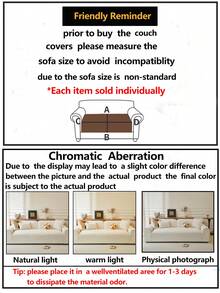 1pc Comfortable Chenille Sofa Cushion Cover, All-Season Universal Sofa Seat Protector, Modern Minimalist Non-Slip Sofa Pad, Dust-Proof And Washable Sofa Slipcover, Beige Fresh And Soft, Color-Fast And Shed-Resistant, Pet-Friendly, Fits L-Shaped Sofa And 1/2/3/4-Seat Sofa - Beige - View 12