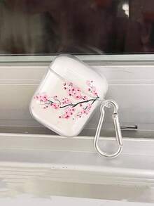 Transparent Cherry Blossom Protective Case Compatible With Apple 2/1, Pro 2/3, Soft Silicone All-Inclusive Anti-Drop Cover - Multicolor - View 2