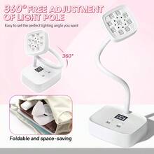 360° Rotatable & Foldable Portable Professional UV LED Nail Lamp, With 2 Timer Settings, Suitable For Home Manicure And Nail Salon - 彩色 - 查看 5