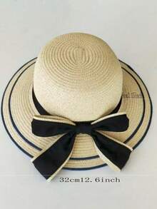 Sombrero de paja multiusos para protección solar y playa, sombrero de playa con ala ondulada y holgado para mujer - Multicolor - Ver 2