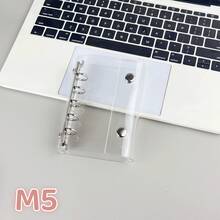 1pc A6/A7/A8 Transparent Double-Ring Binder Notebook/Sticker Album, Sticker Album, Loose-Leaf Binder, Sticker Storage Box, Pencil Case, Sticker Album Loose-Leaf Binder, Refill, Sticker Album, Loose-Leaf Notebook - Multicolor - View 15