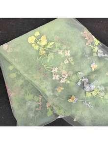 1 chiếc khăn trải bàn ren thêu hoa nhỏ nhiều màu sắc kiểu cổ điển, khăn trải bàn bằng vải tuyn trong suốt họa tiết hoa nhiều màu sắc, khăn trải bàn vải kiểu đồng quê Mỹ, khăn trải bàn tiệc cưới. - Một kích cỡ phù hợp cho tất cả - Xem 8