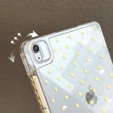 Cute Yellow Star Pattern Tablet Protective Case Compatible With  (A16) 11th Generation 11 Inch (2025)10th Generation 2022, 2023 10.9-Inch MINI 6/7 Air 3/Air 4/Air 5/Air 6/Air 7  2019 (10.2-Inch) And  Pro (10.5-Inch)  Pro (12.9-Inch)  Air 2024 13-Inch  Pro 2024 11-Inch Case With Pencil Holder, Scratch-Resistant, Shockproof, Impact-Resistant, And Flexible Design. Perfect Back-To-School Gift For Women. - Trong sáng - Xem 3