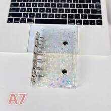 1 pieza Carpeta de anillas dobles transparente A6/A7/A8, Cuaderno de pegatinas, Carpeta de hojas sueltas, Almacenamiento de pegatinas, Estuche para lápices, Carpeta de cuaderno de pegatinas, Páginas interiores de recambio, Cuaderno de pegatinas, Cuaderno de hojas sueltas - Multicolor - Ver 13