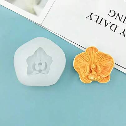 1个蝴蝶兰花香薰石硅胶模具，手工DIY香薰石装饰模具，多种图案可选，不粘易脱模