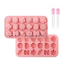 1 件 66 腔硅胶糖果模具 - 迷你软糖和巧克力制作套件，适用于烘焙、饼干、糖果和蜡融化 - 水果形冰块托盘冰块托盘冰块冰块柔软冰块模具冰块模具 - 彩色 - 查看 16