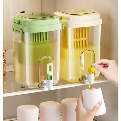 1 Bình nước lạnh chất lượng cao, trang bị vòi và bộ lọc, bình đựng đồ uống dung tích lớn, bình đựng nước ép và đồ uống lạnh, bình đựng nước uống và nước lạnh gia đình, xô đựng nước dã ngoại ngoài trời tiện dụng.
