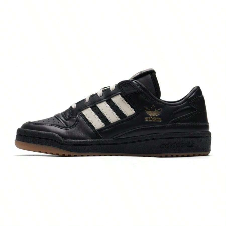 Adidas Women's Sneakers FORUM LOW CL W Lightweight Casual Outdoor Sneakers JP9021 - Black/Off-white/Gold - View 1