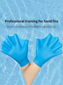 Silicone Hand Paddles Swimming Equipment, Adult Training Learning Swimming Freestyle Diving Hand Gloves - Multicolor - View 3