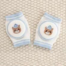 Miếng bảo vệ đầu gối thêu màu trắng tinh khôi cho trẻ em, dụng cụ bảo hộ thể thao unisex, miếng bảo vệ khuỷu tay bằng xốp chống ngã, miếng bảo vệ đầu gối dạng lưới cho bé tập bò. - Nhiều màu - Xem 22