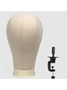 Mannequin Head Training Set - Professional Wig Display Stand, Includes Canvas Head Base, T-Shaped Pins, Wig Cap, Suitable For Hairstyle Design Practice, Unisex Adult Style (Gift Set Includes Full Kit/Desktop Stand Only) - Multicolor - View 16