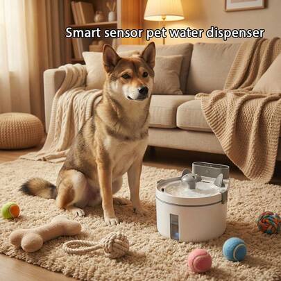 Cat &, Dog Water Fountain -70oz/2L Wireless Automatic Pet Fountain With Water Level Window, Motion Sensor Ultra-Quiet-Perfect Halloween & Christmas Gift ,Used Simply By Installing A Battery. Ideal For Indoor Use,Bedrooms, And Short Trips