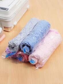 5/3/1 Piezas Bolsas de almacenamiento por compresión al vacío gruesas, bolsas comprimidas impermeables y antihumedad para ropa de cama, viajes, dormitorio, bolsas reutilizables para ahorrar espacio, útiles escolares, decoración del dormitorio, regalo de Navidad - Ver 6