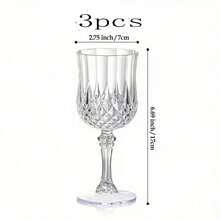 1/2/4/6/8pcs Transparent Stemware, Elegant Reusable Glassware Suitable For Holidays, Weddings, Halloween, Christmas, Various Events And Parties, High-End Drinkware, Durable And Easy To Clean - Clear - View 14