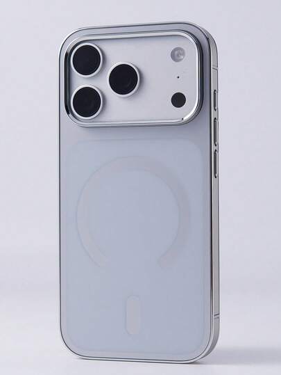 Electroplated Frame Minimalist Strong Magnetic Case Compatible With IPhone 17 Pro Max 17 Pro 17 16 Pro Max 16 Pro 16 15 Pro Max 15 Pro Max 15 Pro 15 14 Pro Max 14 Pro 14 13 Pro Max 13 Pro 13 Wireless Charge Hard TPU Back Cover