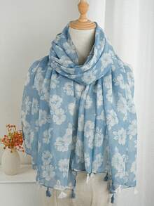 1pc New Women's Long Scarf, Fashion Beach Shawl, Seasonal Printed Headscarf 180*85cm, Suitable For Travel And Daily Use, Casual Polyester Fabric - Multicolor - View 2