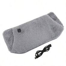 Electric Plush Heated Waist Belt, Adjustable Temperature, Provides Comfortable Warmth For Hands And Waist, Graphene Heating Pad - Grey - View 7