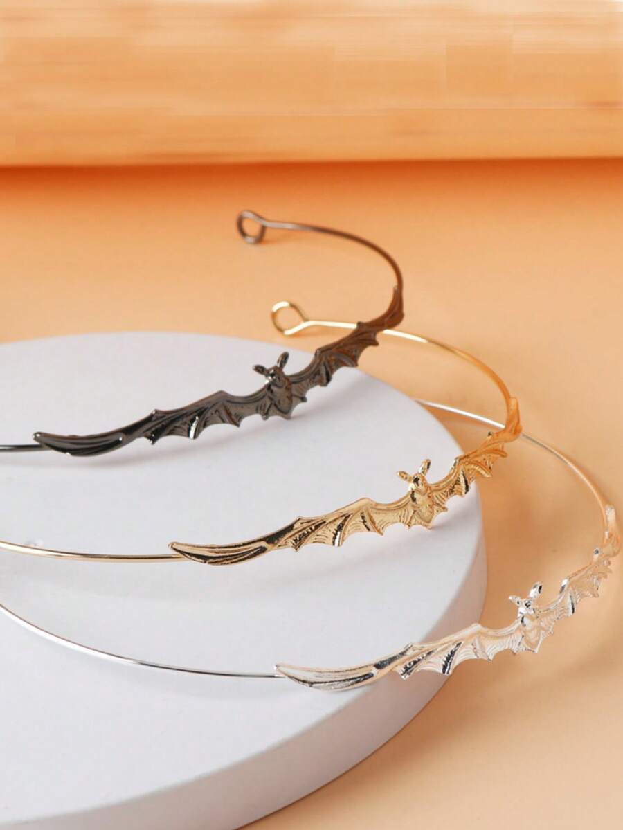 吸血蝙蝠金属头箍，万圣节头饰 - 彩色 - 查看 1