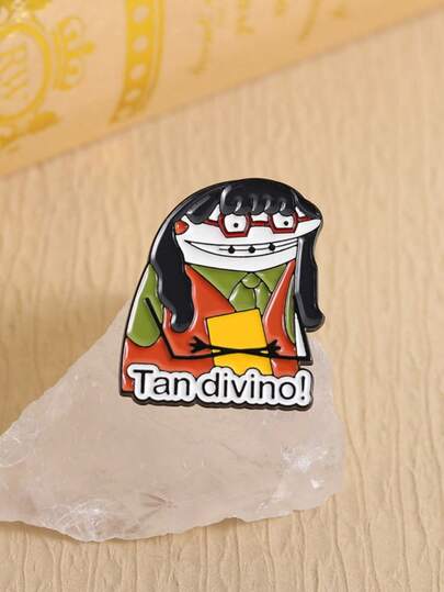 1 Pc Fun Cartoon Girl Pin Badge, Suitable For Those Who Enjoy Humor. Enamel Pin, Cartoon-Style Accessory, Outfit Accessory. Compact And Fashionable Pin, Suitable For Bag Decorations, Wallet Decorations, Birthday Gifts, Or Gifts For The Back-To-School Season For Women.