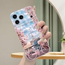 Paris Themed Pattern With Romantic Ambiance, Suitable As Birthday Or Christmas Gift For Couples, Girlfriends, Daughters, Teenage Girls - أبيض عتيق - مشاهدة 2