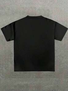 Drake - Themed Artistic Printed T-Shirt With Hair Clips Casual Soft Short Sleeve Pure Cotton 220gsm T-Shirt - 黑色 6 - 查看 3