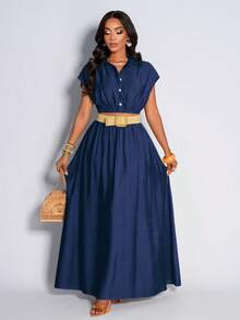 AIJ Amarilo Turmeric Sleeveless Crop Top Paired With Elegant Skirt, Casual Chic Style Suitable For Small Gatherings, Commuting, Daily Life; Elegant Lady Style, Latest Spring/Summer Women's Simple Outfit - Royal Blue - View 5