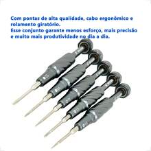 Kit Com 5 Chave De Precisão Profissional Para Assistência Técnica E Reparo E Manutenção De Celular Eletrônicos E Smartphones - LISO - Visão 6