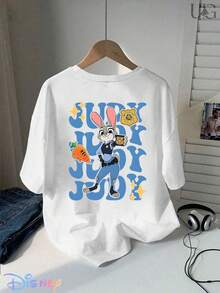 Mickey & Co. Mickey Mouse And Friends Graphic T-Shirts Disney Officially Printed Women's Short Sleeved T-Shirt, Suitable For Casual Shirts In Spring And Summer Seasons, Is The Best Choice For - 白色 - 查看 2