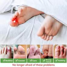 6pcs Silicone Toe Sleeves | Toe Protectors - Sports Style, Washable - White - View 6