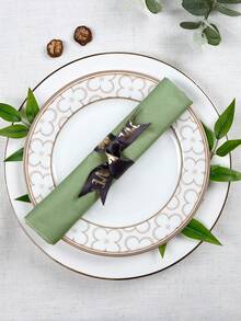 CozRhythm 6/10/20/50片装白色布餐巾，尺寸17x17英寸/20x20英寸，100%涤纶材质，可水洗，适合派对、婚礼和宴会。 - 白色 - 查看 7