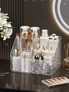 1pc Multi Space Storage Box, Makeup Organizer, Bathroom Toothbrush And Toothpaste Storage Basket, Makeup Brush And Eyebrow Pen Storage Rack, Bathroom Storage And Organization, Home Decoration, Gifts - Multicolor - View 2