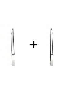 1/2pcs High Quality Stainless Steel Eyebrow Tweezers, Ingrown Hair Removal Tweezers, Slanted Eyebrow Tweezers, Facial Care Tools - View 9
