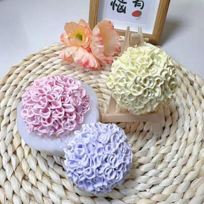 1个万寿菊硅胶模具，DIY菊花香薰蜡烛模具，石膏装饰模具，树脂浇铸硅胶模具