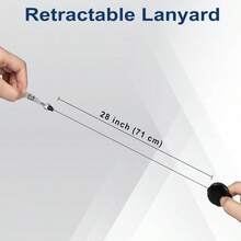 Expandable PU ID Card Holder, Work Badge Card Case, Employee ID Card Holder With Retractable Clip - 1.5-meter Telescopic Rope + Triangular Pickup Truck - View 2