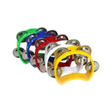 1 pieza Pandereta de mano, instrumento musical rítmico adecuado para fiestas, escenarios, actuaciones, conciertos - Multicolor - Ver 6