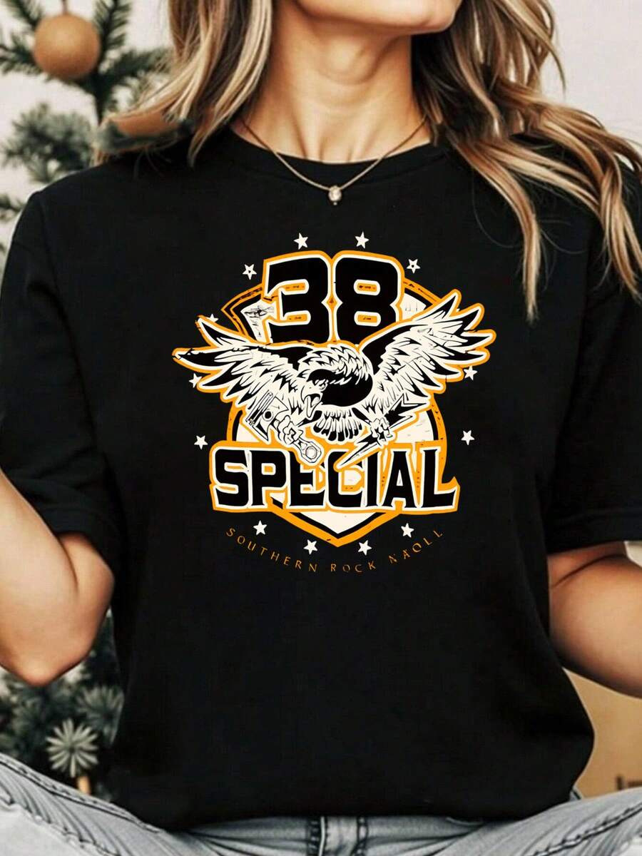 38 SPECIAL BAND TOUR 2015 T-shirt Cotton Unisex Tee All Size S-4Xl US095 - Negro - Ver 1