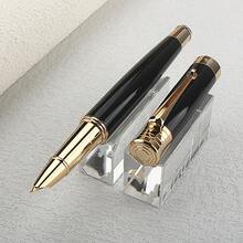 Luxury Black Silver Fountain Pen | Textured Metal Body Business Pen | Premium Gift For Office & Signature - Bent (Curved) 1.0mm - View 7