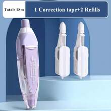 Press Type Kawaii Correction Tape Replaceable Refills White Out Corrector Band Student Japanese Stationery School Supplies I24D - Màu tím-1 với 4 - Xem 11